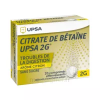 Citrate De Betaïne Upsa 2 G Comprimés Effervescents Sans Sucre Citron 2t/10 à SOUILLAC