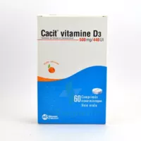 Cacit Vitamine D3 500 Mg/440 Ui, Comprimé à Sucer Ou à Croquer à SOUILLAC